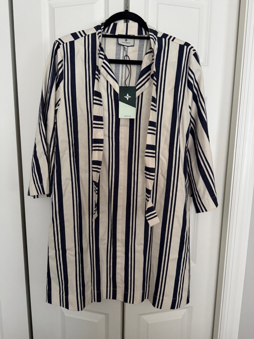 Tuckernuck Montauk Dress in Navy Stripes